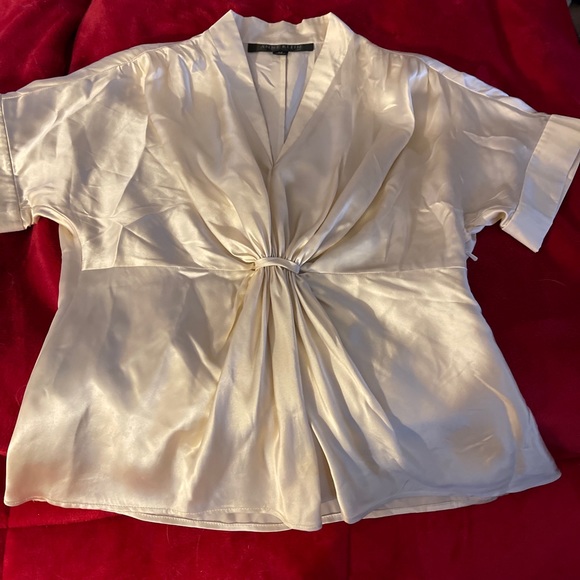 Anne Klein suit 100% Silk ivory creme Top Sz 4P. - Picture 4 of 11